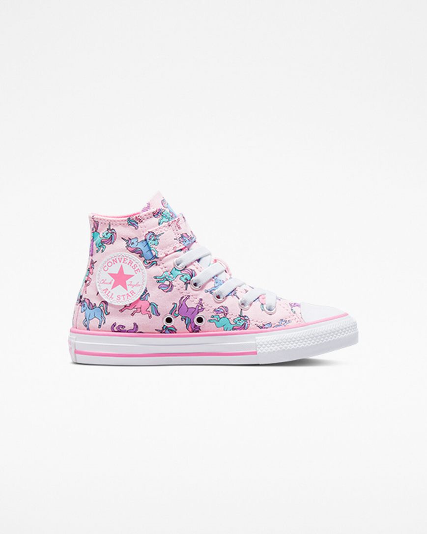 Dívčí Boty Vysoké Converse Chuck Taylor All Star Easy-On Unicorns Růžové Blankyt | CZ RZXJ30